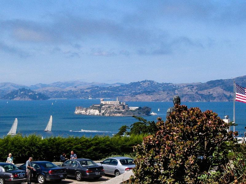 Alcatraz Island from Coit Tower
