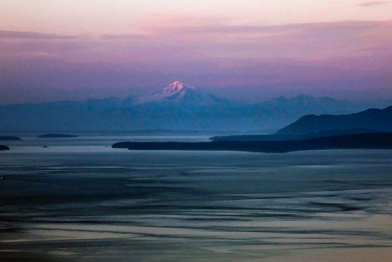 Dusk - Mount Baker Washington State in distance