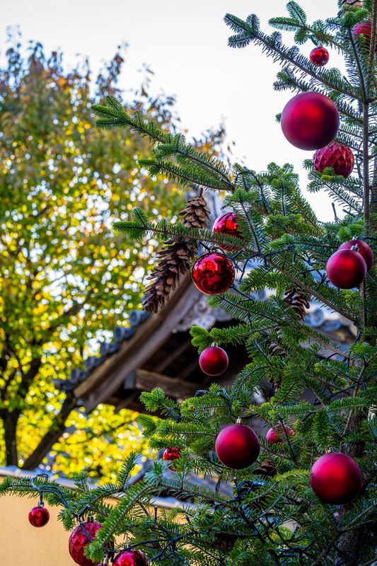 Xmass tree and temple