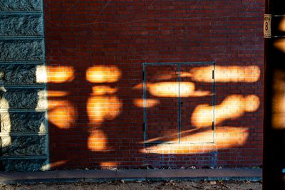 Brick wall (I took the train home.)