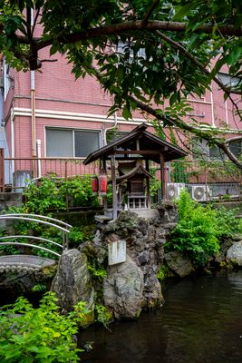 Tiny shrine on tiny pond