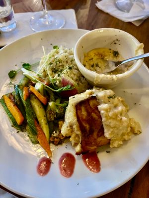 Stuffed Grouper with lobster sauce at Rusticco