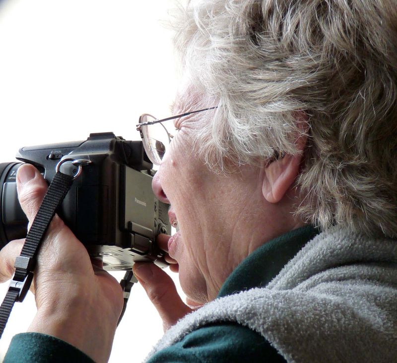 Elaine taking photos while on our way to Corpus Christie to see Linda