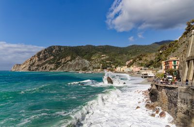 Heavy surf at Monterosso