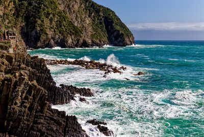 Rugged coastline at Vernazza
