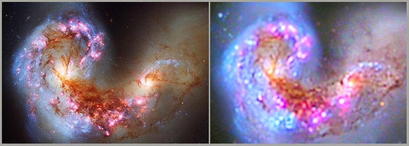 Point of collison - Hubble comparison
