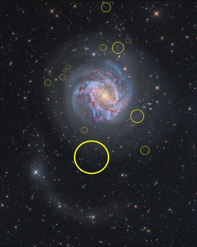 Star clusters and stellar nurseries far out in the galaxy halo 