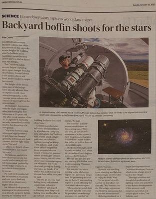 Eagleview Observatory in the newspaper 