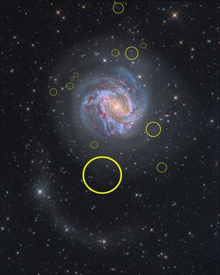 Ultra Deep look at M83 The Thousand Ruby Galaxy (APOD 3 July 2024)
