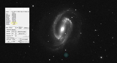 NGC 1300 Luminace capture typical FWHM ~ 1.5 arc sec