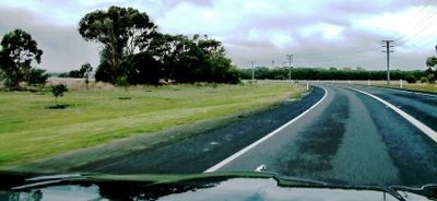 Stormy weather as we head towards Mt. Gambier