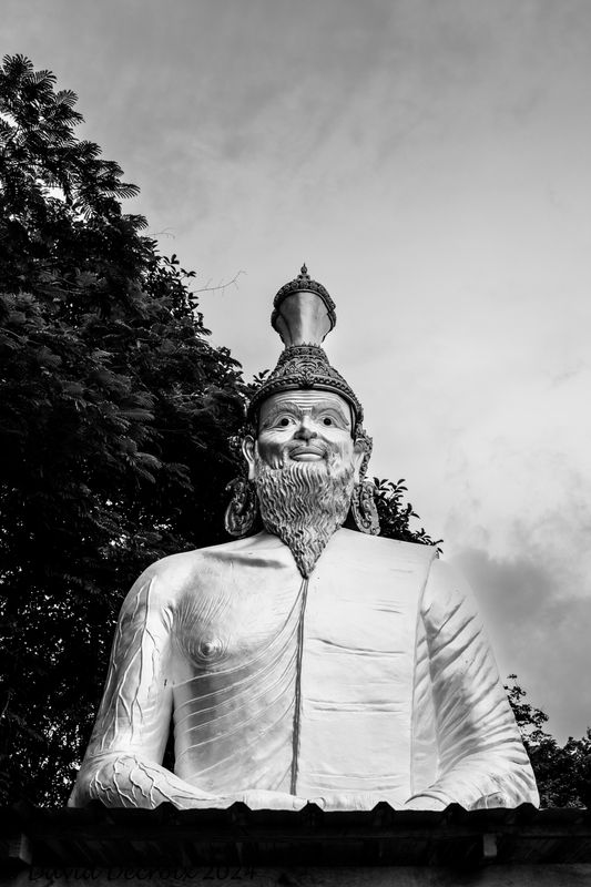 Temple Statue BW