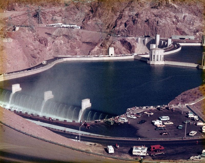 Hoover Dam Arizona Spillway,1983