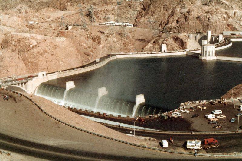 Hoover Dam Arizona Spillway,1983