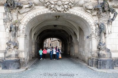 Through a tunnel