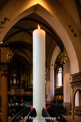 Candle in church