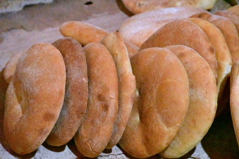 Khobz, the traditional round bread - Moroc-3285