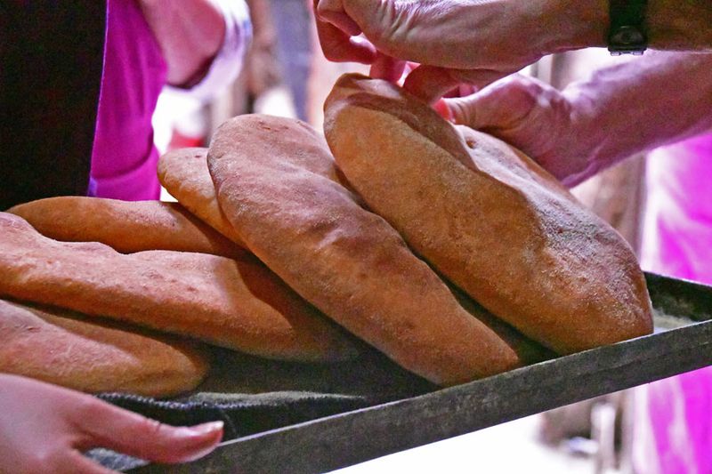 Khobz, the traditional round bread - Moroc-3295