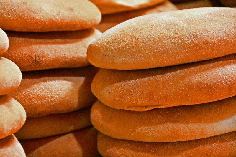 Khobz, the traditional round bread - Moroc-3298
