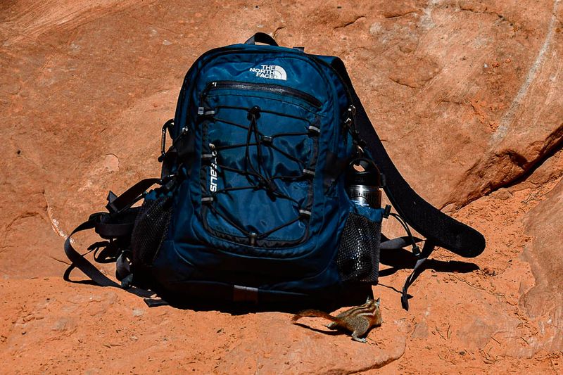 05-02 Backpack and chipmunk Utah19-2-0945