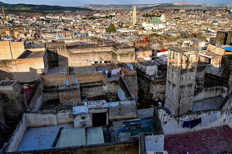 Roof-top view of Fez Moroc-3568