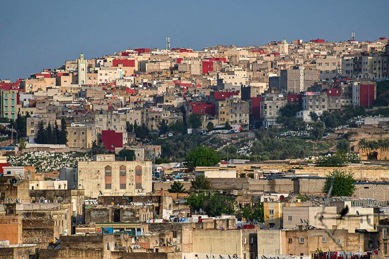 Roof-top view of Fez - Moroc-3583