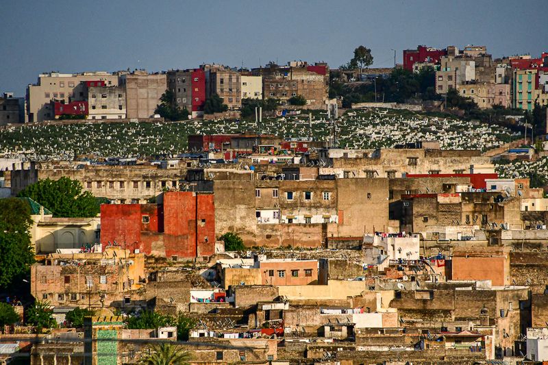 Roof-top view of Fez - Moroc-3593