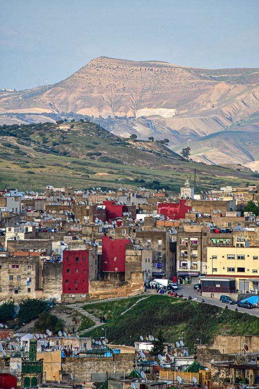Roof-top view of Fez - Moroc-3596