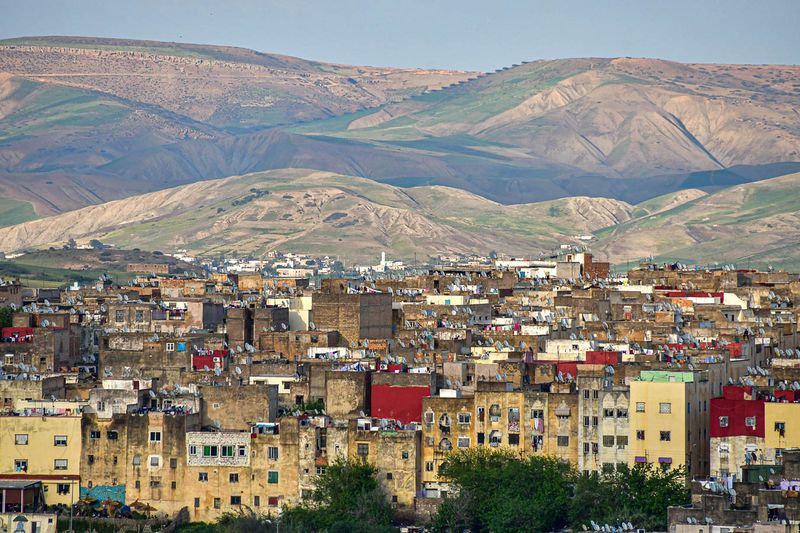 Roof-top view of Fez - Moroc-3597