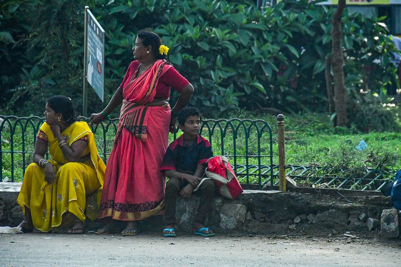 Waiting for the bus India-2-1858