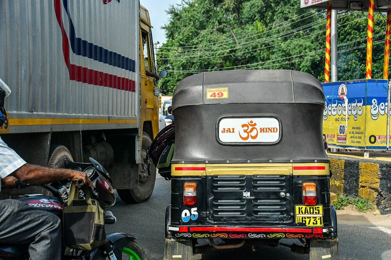 On the road in India