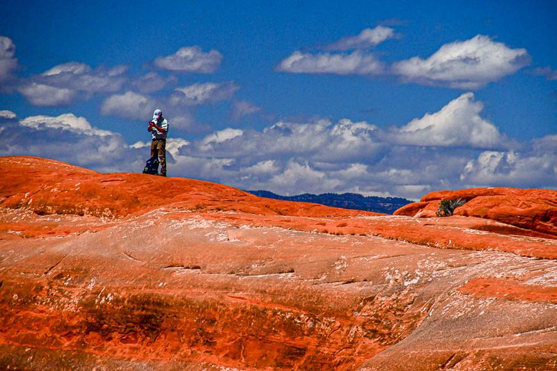 Scott looking for a signal Utah19-2-1049