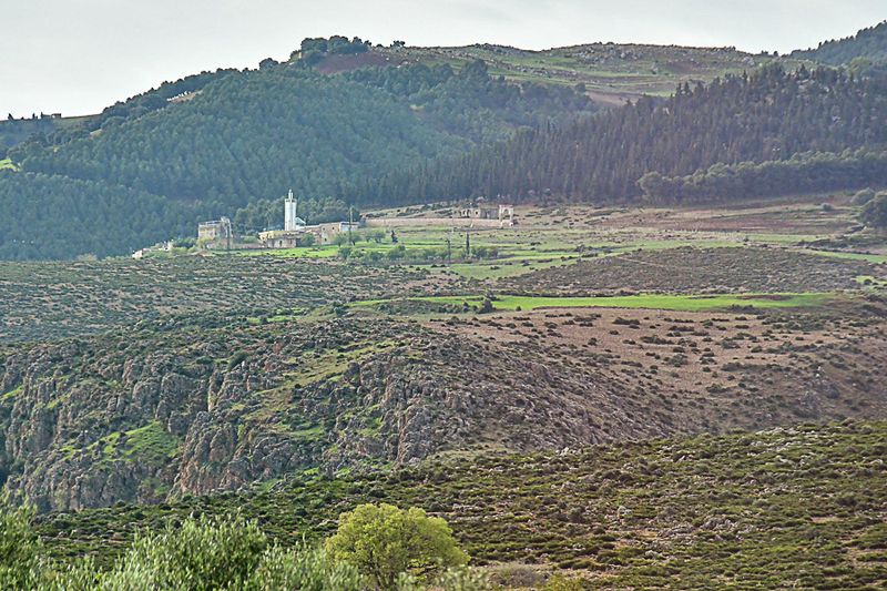Distant mosque Moroc-3625