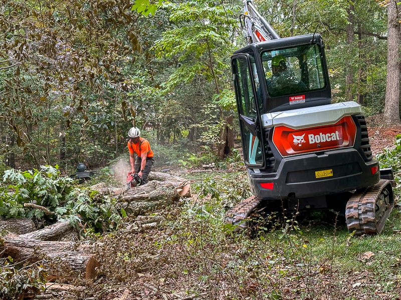 2024 10 04 Men and machines - clearing the big wood from our property after Helene i1233