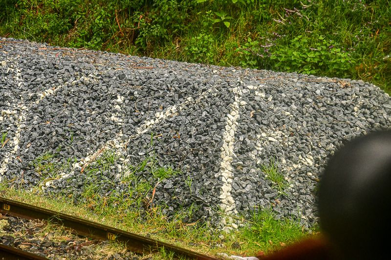 09 05 Carefully laid and marked railroad gravel India-2-2770