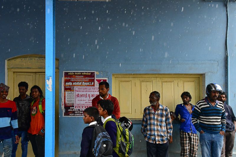 09 05 Waiting in the rain for the train India-2-2786