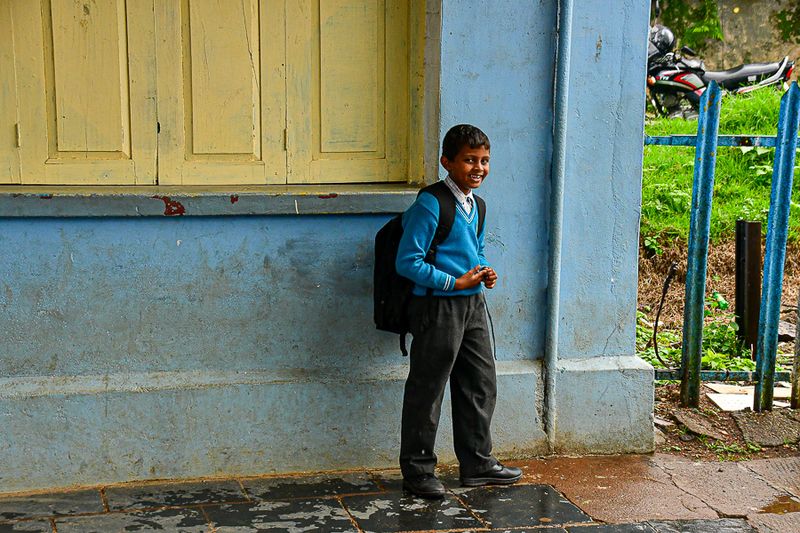 09 05 School-boy waiting for the train home India-2-2796