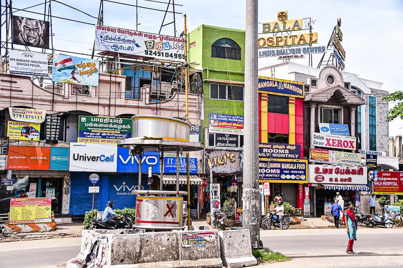 On the road in India