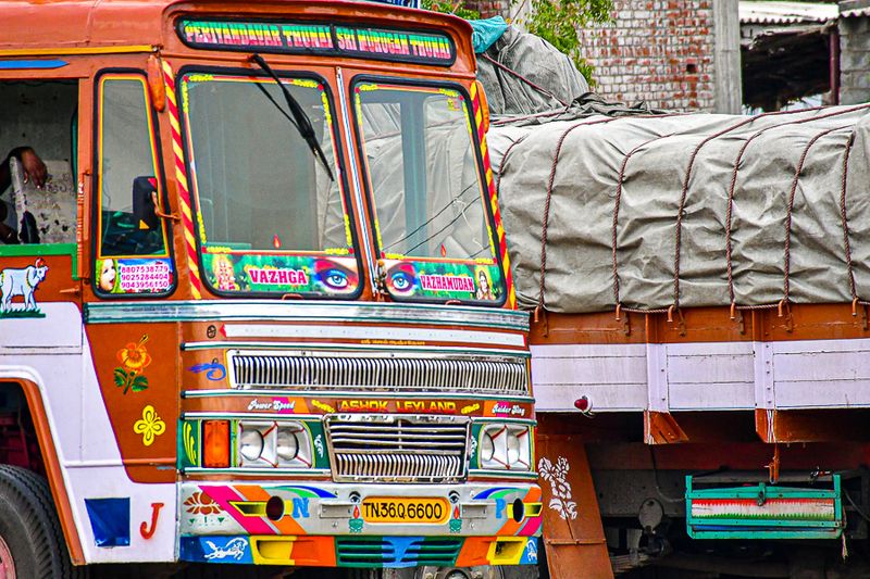 On the road in India