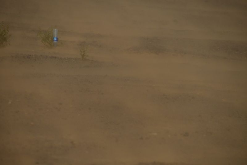 2019 04 03 Road marker in sand blow Moroc-4849