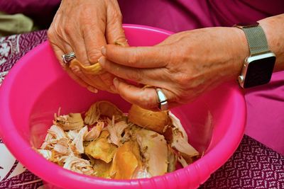 Pat continues deboning chicken - Moroc-3163