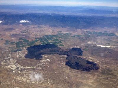 Leaving St.  George, Utah - Lava flow from the air - Utah15 i6299