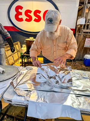 2025 11 26 Wrapping a just fried turkey i7203