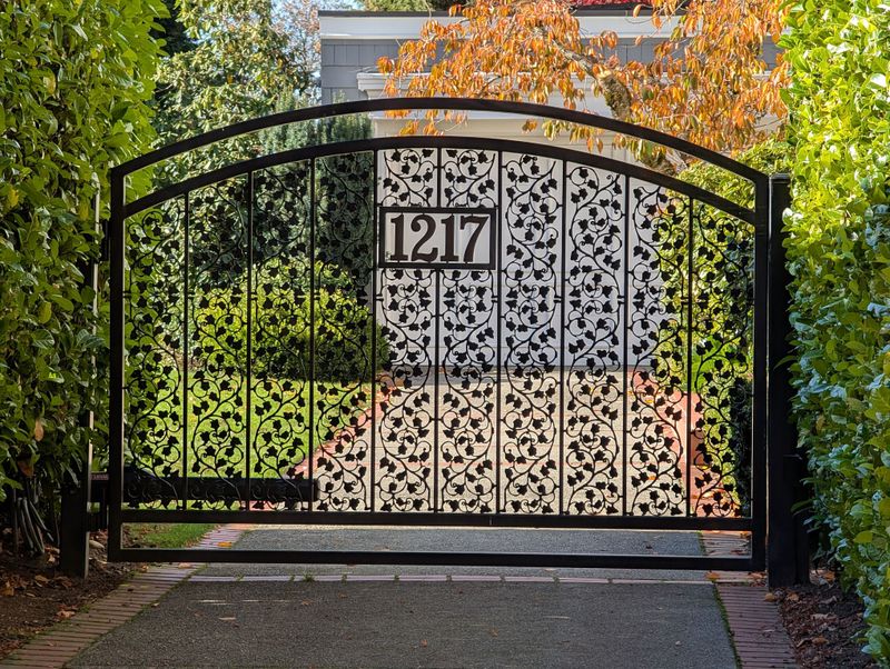 Gate with vine pattern