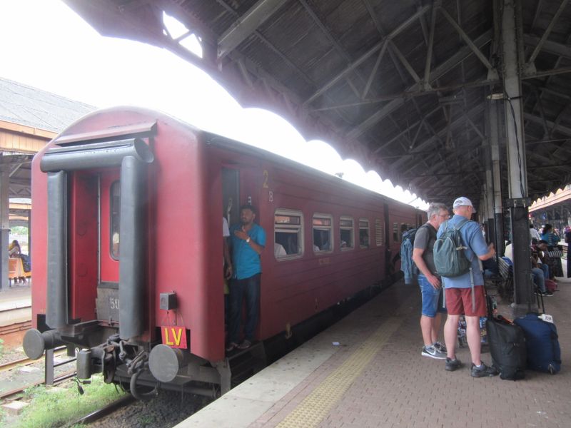 The train is packed because of poya (full moon holiday)