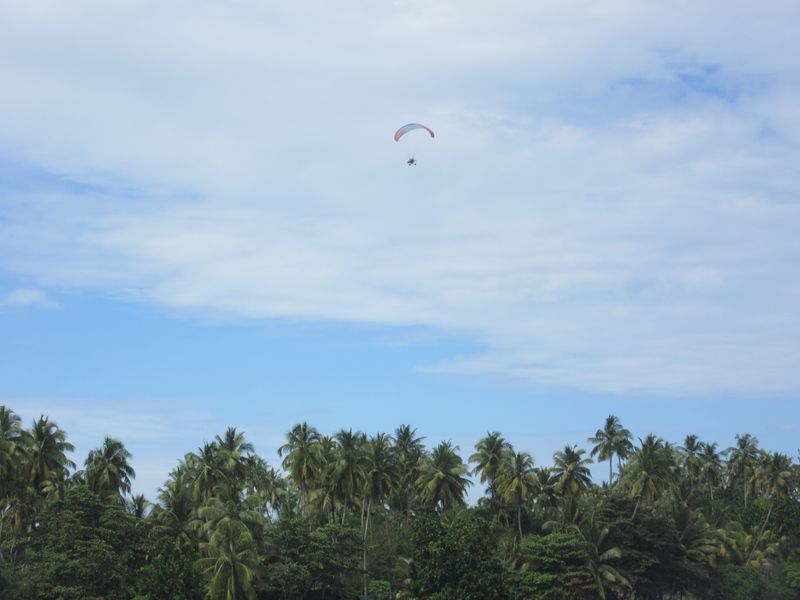 Paramotoring over Bentota beach