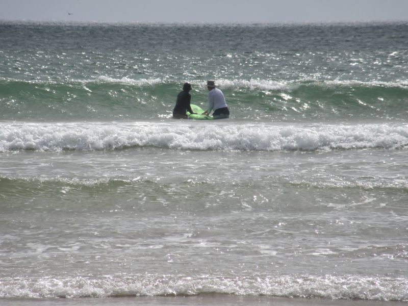 This beach is a good place to learn