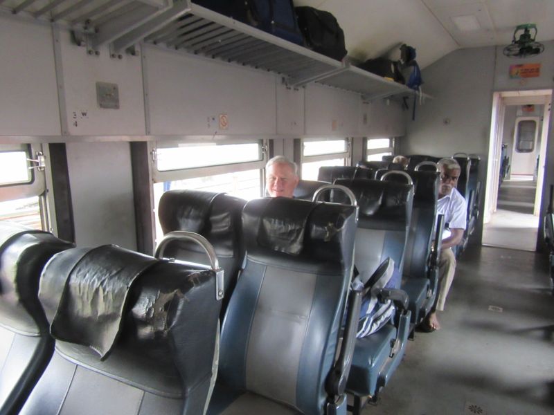 For a change, the train is almost empty