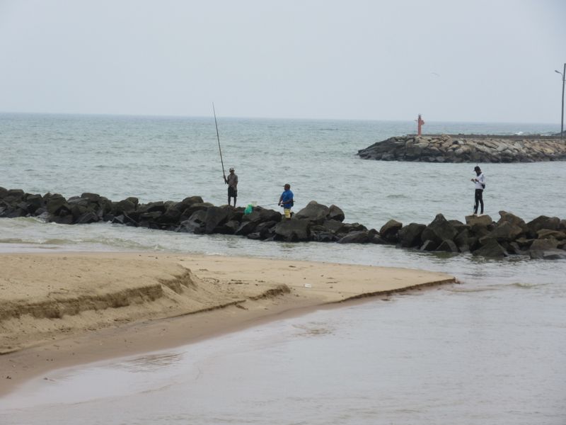 Shore fishermen