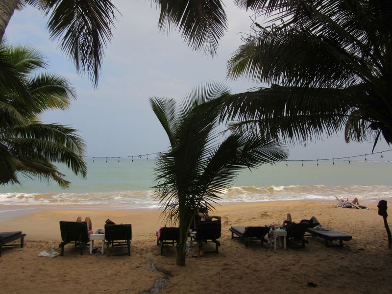 Not far to go for a dip in the sea
